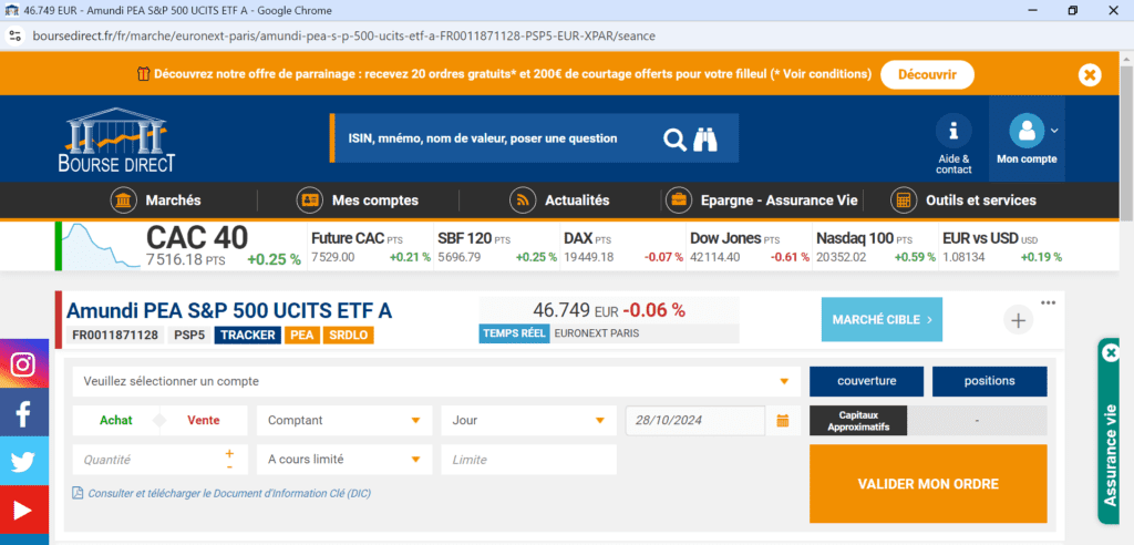 investir son argent : exemple de tracker avec accumulation