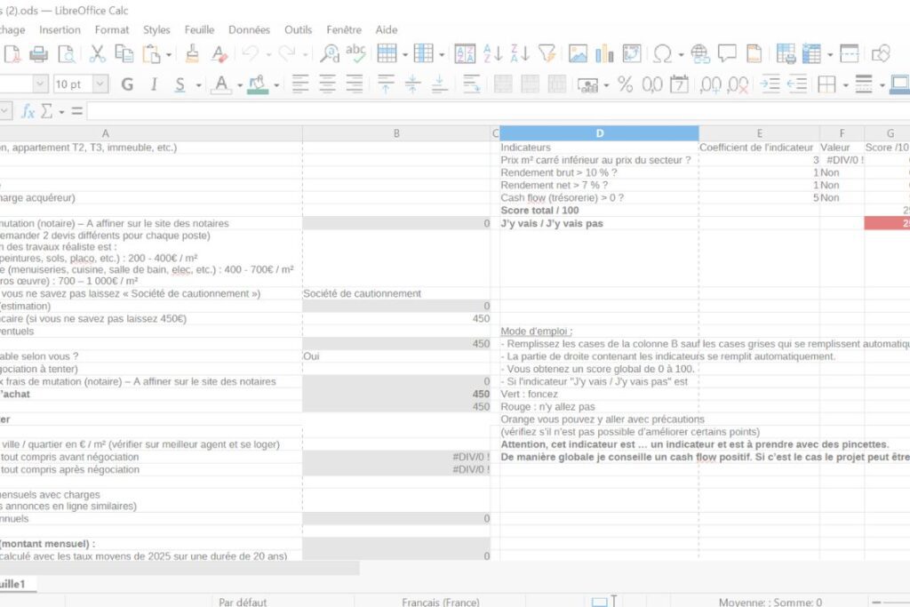 Calcul rentabilité locative
